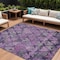 Homeroots 9' X 12' Eggplant Plum And Lavender Aztec Washable Indoor Outdoor Area Rug 615780 - alternate 1