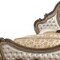 Homeroots Oak and Bronze Solid Wood King Tufted Upholstered Faux Leather Bed Frame with Nailhead Trim 348189 - alternate 4