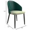 Leisuremod Paradiso Collection Modern Dining Seat in Green, with Light Grey Fabric Seat, 2PK PC50GLGR2 - alternate 8