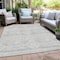 Homeroots 5' X 8' Silver And Ivory Southwestern Washable Indoor Outdoor Area Rug 593721 - alternate 6