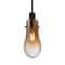 Besa Lighting Wish Cord Pendant, Amber/Clear, Black Finish, 1x3W LED Edison 1JT-WISHAM-EDIL-BK - alternate 1