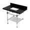 Kingston Brass 36-Inch Black Granite Console Sink with Acrylic Legs and Shelf, 8-Inch, 3-Hole KVPK3630KASQB1 - alternate 1