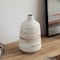 Uniquewise 11in Whitewashed Boho Bottle-neck Decorative Pottery Flower Vase for Faux Florals and Home Decor QI004794 - alternate 5