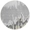 Homeroots 8' Gray And Silver Round Abstract Washable Indoor Outdoor Area Rug 613628 - alternate 7