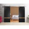 Sartodoors Sturdy Double Barn Door with Hardware Planum 2010 Black 72x84 (2* 36x84) Solid Core Modern Interior PLANUM2010DB-S-BLK-72 x 84 (2* 36x84) - alternate 4