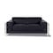 Homeroots 75in Black And Silver Italian Leather Loveseat 477560 - alternate 1