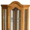 Homeroots Golden Oak Scallop Top Lighted Corner Curio Cabinet 401661 - alternate 6
