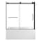 Kingston Brass 60" Acrylic Alcove Left-Hand Drain Tub with Right Sliding Tub Door, White/Matte Black KVTAP6032L220 - alternate 1