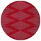 Homeroots 8' Red And Gray Round Geometric Washable Indoor Outdoor Area Rug 598784 - alternate 6