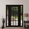 Vdomdoors Front Exterior Prehung Metal-Plastic Door Clear Glass / MANUX 8355 Matte Black / Office Commercial MANUX8355EXD-BLK-W14+36+14xH80-RH-I - alternate 3
