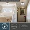 Vaxcel Riverside 2-Light Drum Flush Mount Ceiling Light, Matte Black, Clear Ribbed Glass C0365 - alternate 7