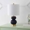Jonathan Y Daphne 20" Contemporary Transitional Metal/Glass Ribbed Gourd LED Table Lamp, Navy/Brass Gold JYL1099D - alternate 8