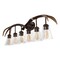 Jonathan Y Wyatt 45" 6-Light Southwestern Bohemian Resin/Seeded Glass Faux Antler LED Vanity Light, Brown Wood F JYL6317A - alternate 10