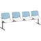 Kfi Kool Beam Seat Beam Seating, Blue Back, 95 in W 22" L 31" H, Polypropylene Seat 2300BEAM4-BP35-SP08 - alternate 1