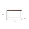 Homeroots 47" Brown and White Writing Desk 491480 - alternate 3