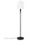 Homeroots 60" Black Floor Lamp With White Fabric Drum Shade 523365 - alternate 6
