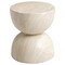 Leisuremod Sage Fiberstone Side Table, Half-Round Hourglass Design, Weatherproof, Fully Assembled SST16SM - alternate 1