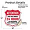 Signmission 24 Hour Surveillance Shield Sign Attenti, 18 Inch X 18 Inch, Vinyl Decal SHI-D-18-349 - alternate 5
