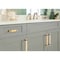 Amerock Overton 5-1/16 in 128 mm Center-to-Center Brushed Gold/Black Chrome Cabinet Pull BP36682BGLBCR - alternate 4