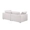 Homeroots 86in Pearl and Brown Italian Leather Loveseat 720475 - alternate 8