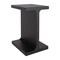Homeroots 20" Black Solid Wood Pedestal End Table 556520 - alternate 1