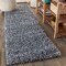 Jonathan Y Mercer Shag Plush Denim Blue 2 ft. x 8 ft. Runner Rug MCR106C-28 - alternate 1