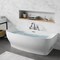 Anzzi Freestanding Tub, 64.9 in L, 30.7 in W, Polished Chrome, Acrylic, Center FT-AZ112-473CH - alternate 1