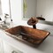 Vigo Artistic Chocolate Brown Glass 22 in. L x 15 in. W x 5 in. H Rectangular Vessel Bathroom Sink VG07047 - alternate 4