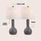 Jonathan Y Katee 24.75" Modern Scandinavian Textured Resin/Metal Gourd LED Table Lamp, Gray, 2PK JYL9207B-SET2 - alternate 8