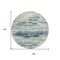 Homeroots 8' Mint Green Ivory And Denim Blue Round Abstract Washable Indoor Outdoor Area Rug 612535 - alternate 7