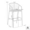 Armen Living Echo Walnut Wood and Black Faux Leather Counter Stool LCECBAWABLK26 - alternate 7