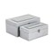 Homeroots Set of Two Silver Glass Wood And Shagreen Box With Lid, 2PK 489335 - alternate 7