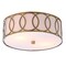 Jonathan Y Aria 2-Light 12.25" Metal LED Flush Mount, Brass Gold JYL3502A - alternate 1