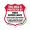 Signmission Video Surveillance Shield Sign This Area, 12 Inch X 12 Inch, Vinyl Decal SHI-D-12-473 - alternate 1