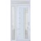 Vdomdoors Front Exterior Prehung FiberGlass Door Frosted Glass / Manux 8088 White Silk / Sidelight and Transo MANUX8088EXD-WS-W36+12 x H80+14-LH - alternate 5