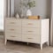 Baxton Studio Primrose Mid-Century Ivory Fluted Wood 6-Drawer Dresser 249-13823-ZORO - alternate 9