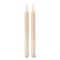 Homeroots Set of Two Beige Flameless Taper Candles, 2PK 633983 - alternate 1