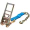 Mytee Products 3inx30ft Ratchet Strap w/Chain Anchor 5000 Lbs WLL for Flatbed Trailer - Blue RS330C-B - alternate 8