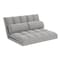 Homeroots 45" Gray Futon Convertible Sleeper Loveseat and Toss Pillows 526457 - alternate 1