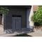 Vdomdoors Front Exterior Prehung Aluminum Double Doors Ronex1011 Grey Top Transom Mirrored Clear Glass Top RONEX1011DEXD-GRE-W72xH80+16-RH-I - alternate 2