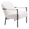 Homeroots 26" Ivory And Black Faux Shearling And Upholstered Arm Chair 556498 - alternate 8