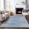 Homeroots 8' X 10' Denim Blue And Sky Blue Abstract Washable Indoor Outdoor Area Rug 587209 - alternate 9