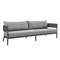 Armen Living Menorca Aluminum Outdoor Sofa in Dark Gray SETODMNGRBX3 - alternate 4