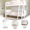 Flash Furniture Dallas Bunk Bed Twin Over Twin, Convertible Slatted Solid Wood Bunk Bed Frame w/Ladder, White MG-0900-31-TTB-WH-GG - alternate 10