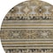 Homeroots 8' Chocolate Taupe And Gold Round Tribal Washable Indoor Outdoor Area Rug 615406 - alternate 6