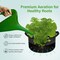 Ipower 5-Gallon Grow Bag Thickened Nonwoven Fabric Pots, Black w/ Green Stitch Sewing, 5PK GLGROWBAG5X5EGRN - alternate 7