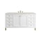 James Martin Vanities Chicago 60" Single Vanity, Glossy White, w/ 3 CM Siberian Silestone Top 503-V60S-GW-3SFR - alternate 1
