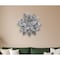 Homeroots 27" X 27" Gray and Off White Galvanized Metal Flower Hanging Dimensional Sculpture 483330 - alternate 5
