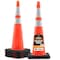Xpose Safety 36 in Slim Line Orange Traffic Cone, PVC, 6 in & 4 in Reflective Collar, DOT Approved, 4 PK OTC36SL-64-4-X-S - alternate 1
