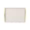 Homeroots Set of Two Off White Wood and Fabric Nested Serving Trays With Gold Handles 518600 - alternate 7